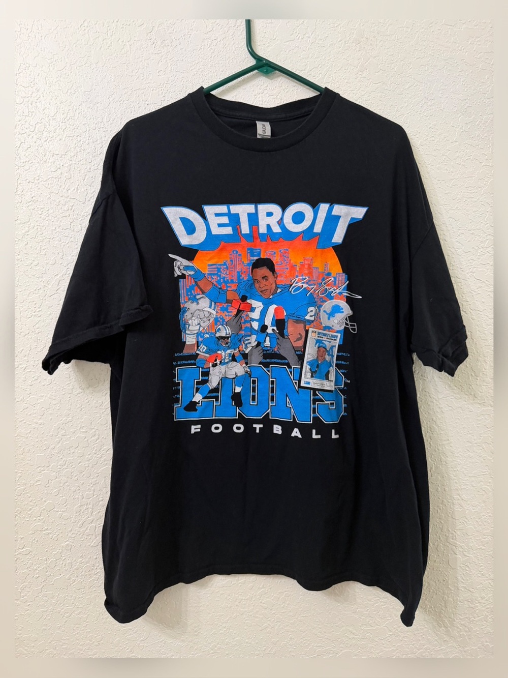 Vintage 90s Barry Sanders Detroit Lions Football Short Sleeve Shirt - XXL